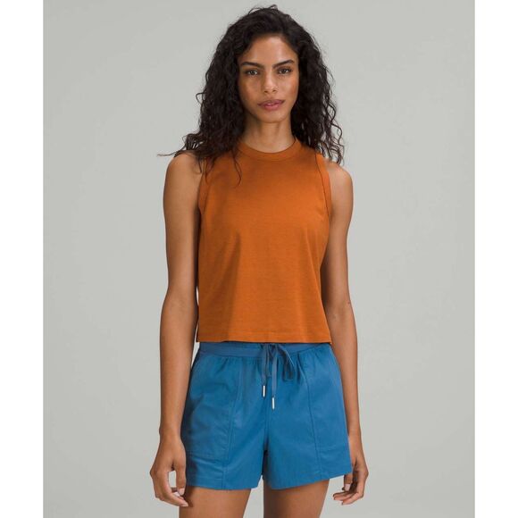 lululemon athletica Tops - Lululemon Classic-Fit Cotton-Blend Tank Top in Butternut Brown Size 4